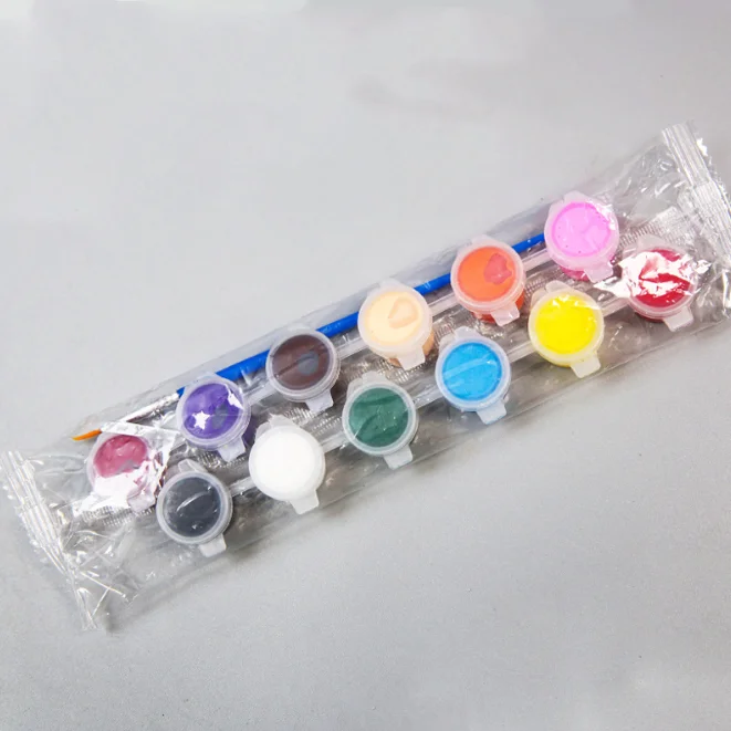 Non Toxic Mini 3ml and 5ml Strip Pot Kids Acrylic Color Paint Quick Drying Acrylic Paint Set