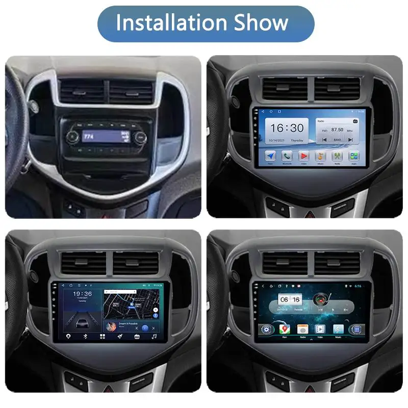 Автомагнитола с сенсорным экраном для автомобиля Android автомобильное радио головное устройство GPS навигация CarPlay Wi-Fi BT стерео автоплеер Chevrolet Aveo 2019 +