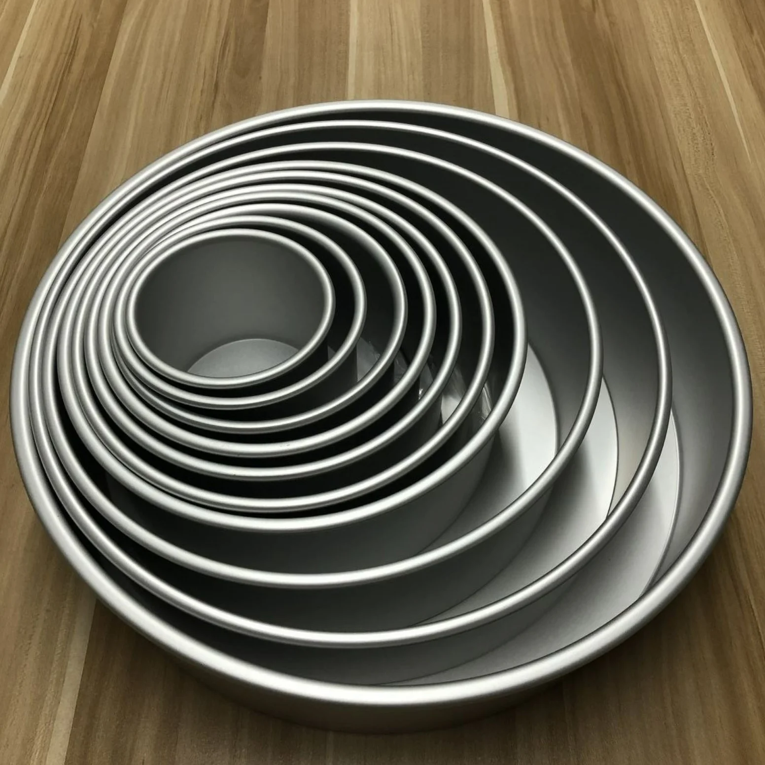Fixed Bottom Aluminium Alloy Anodized Baking Pans For Cake / Deep Dish Cake Pans