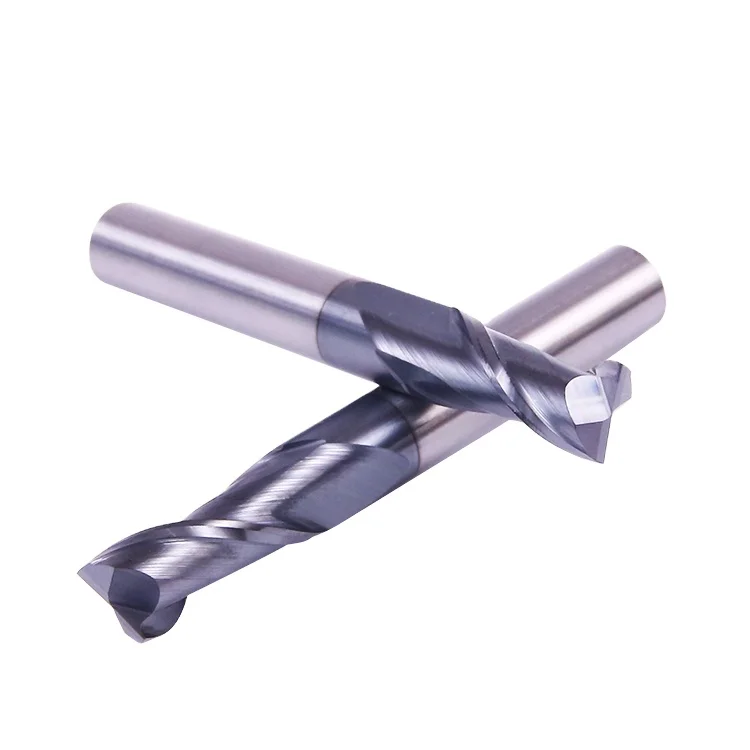 OEM Factory Square End Mill Tungsten Carbide 2 Flute Spot Drill For Hard Metal Cutting Tools