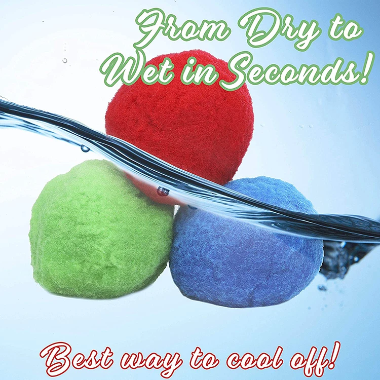 2022 Outdoor Pool Beach Reusable Water Balloon Toy cotton Splash Soaker Bomb  reusable water balls