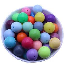 Curtain Decorative 20MM Chunky Bubblegum Light Yellow Fashion Acrylic New Beads