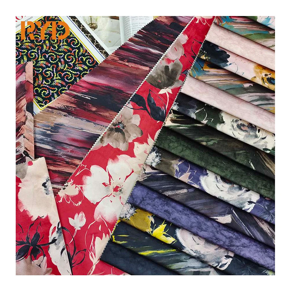 2022 Holland Velvet printed 100%Polyester Home textile Curtain and Sofa Fabric 0225-1