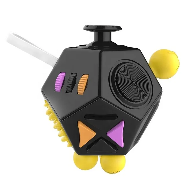 Fidget Dodecagon 12 Side Fidget Cube Relieves Stress and Anxiety Anti Depression Cube for Children and Adults with ADHD ADD OCD
