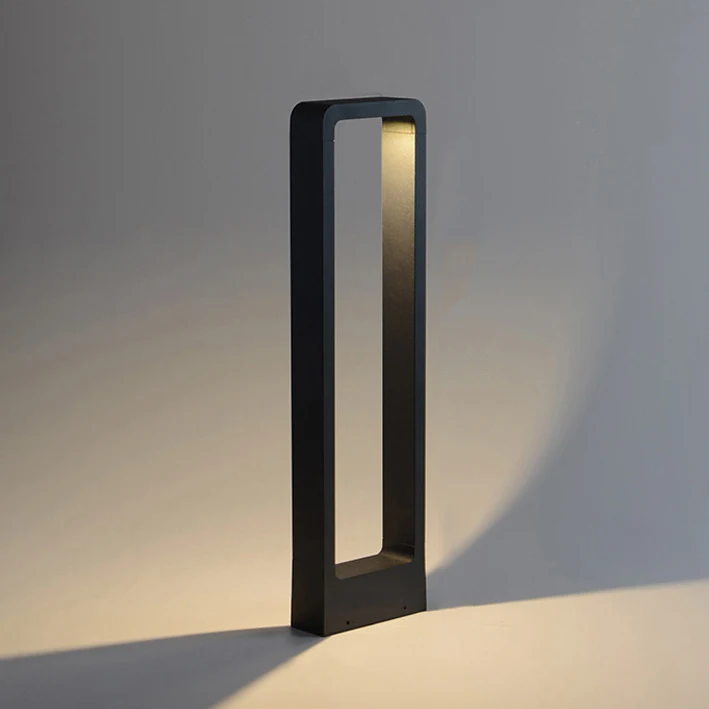 Outside Modern Luxury Home Decoration Street Lights Black Metal Lawn Lamp