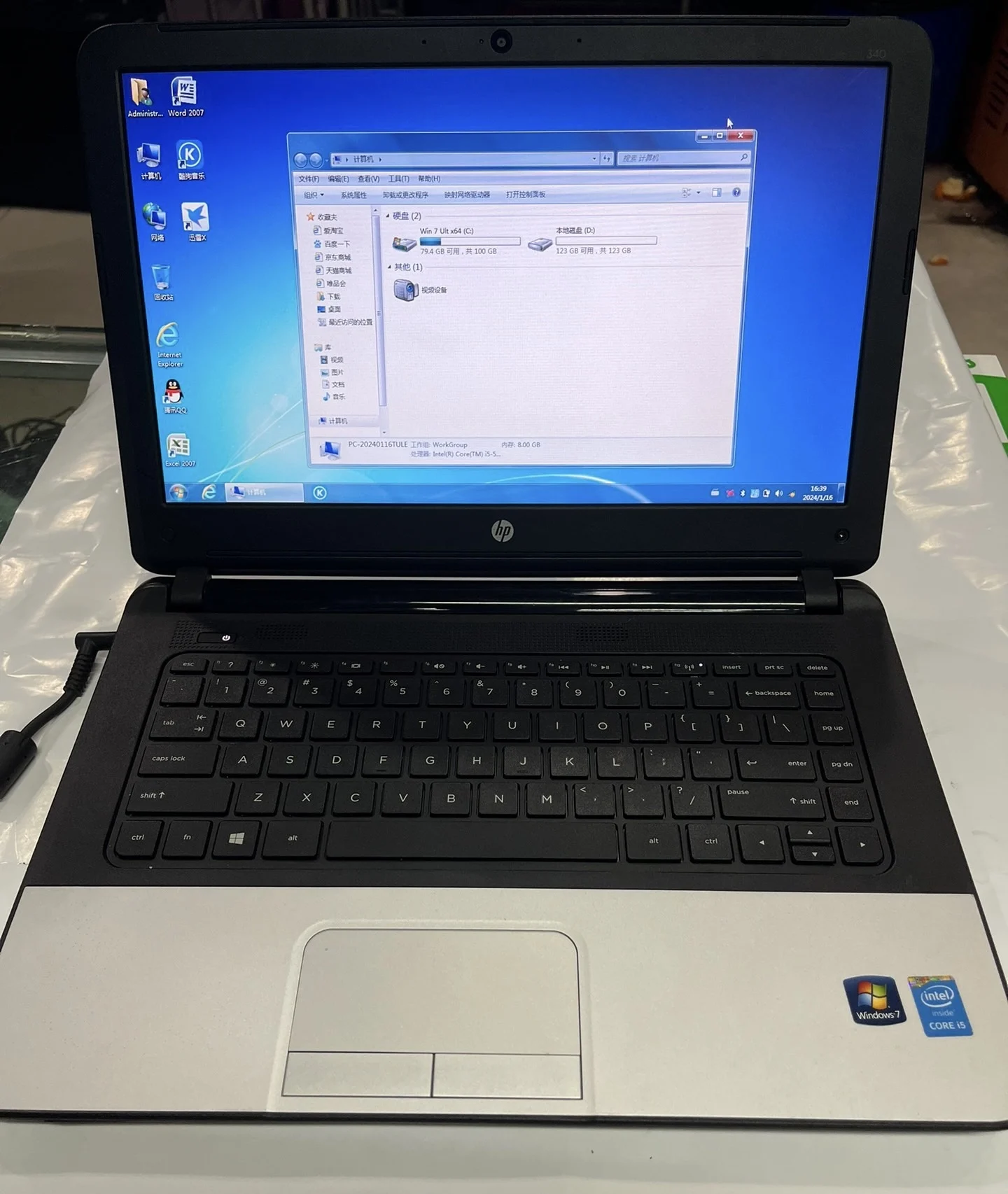 For HP-430 G2 95% brand new refurbished business laptop Intel Core i3-4th 4GB memory 128GB SSD 14 inch used laptop