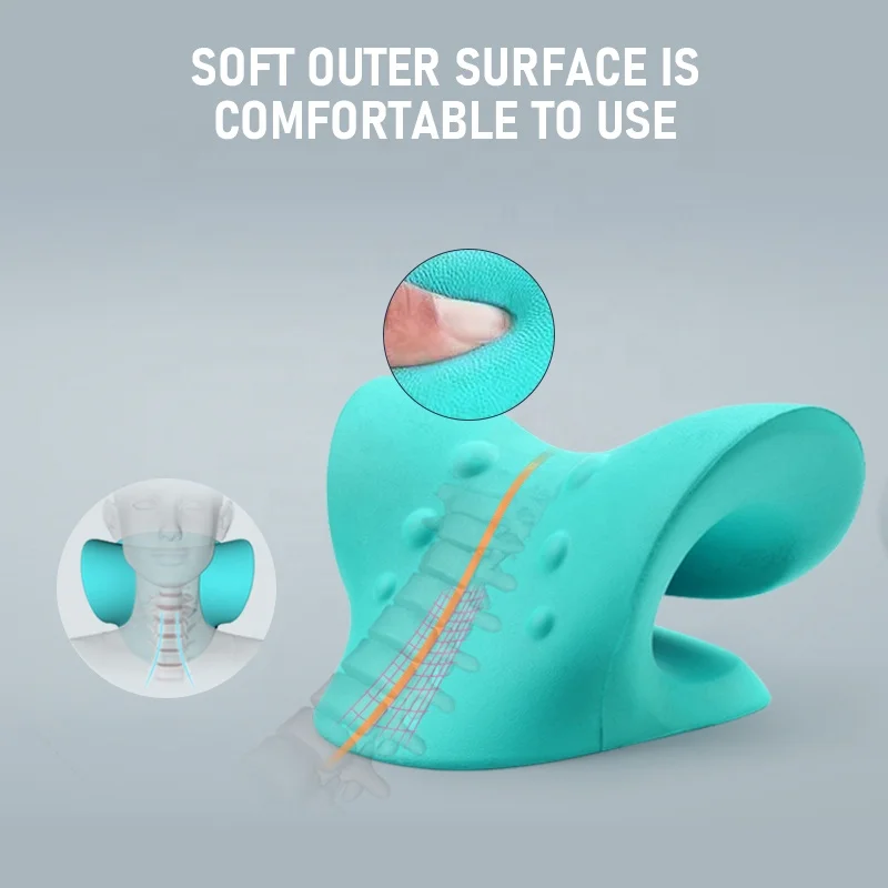 Elastic Material Ergonomic Design Neck and Shoulder Relaxer Chiropractic Pillow
