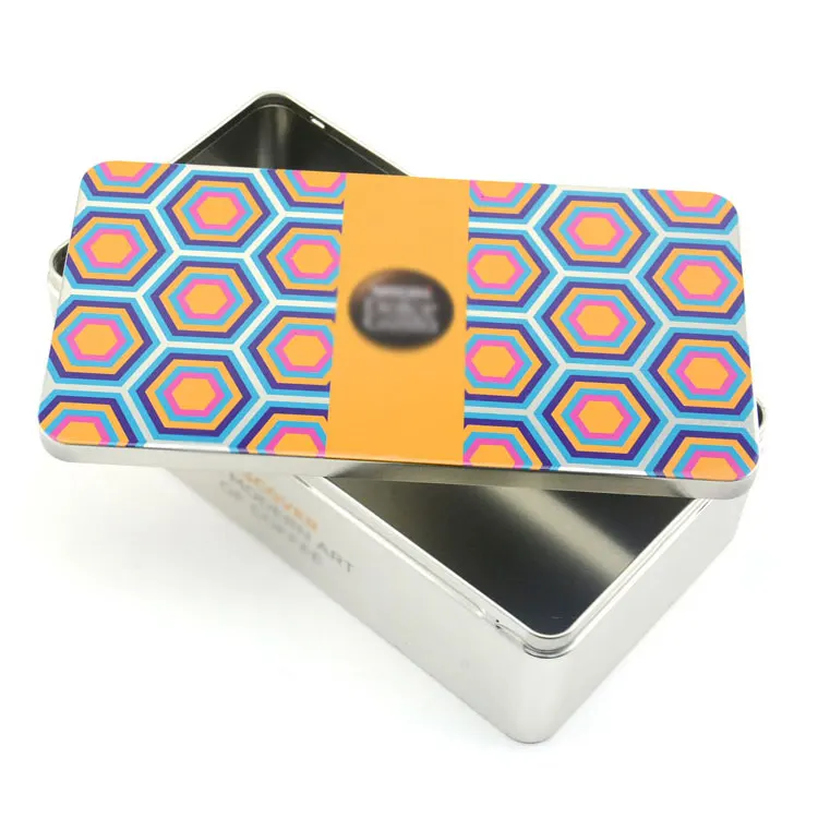 Food Grade Rectangular Coffee Gift Metal Tin Box For High Quality Tinplate Gift Tin Box Rectangular Coffee Gift Metal Tin Box
