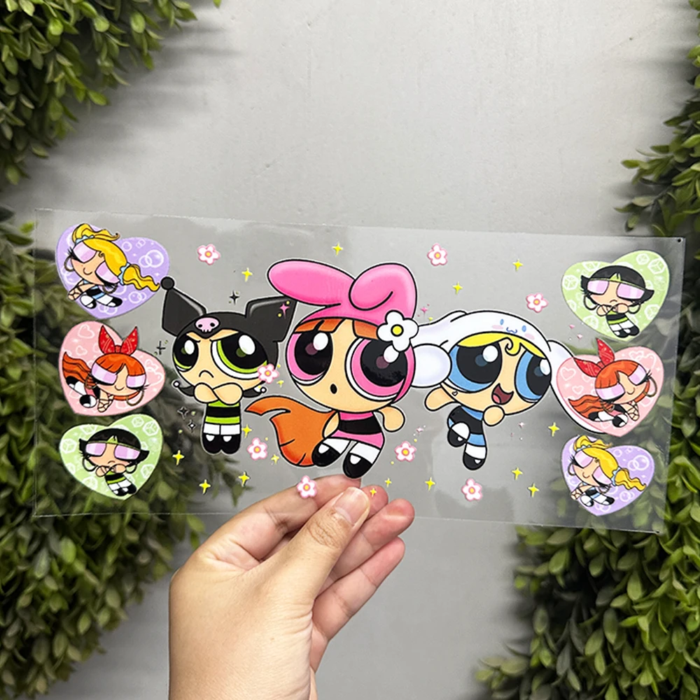 Waterproof UV DTF Cup Wrap Transfers 16oz Vinyl Wrap Glass Cups Label Sticker for Cup Wraps Transfer Printing