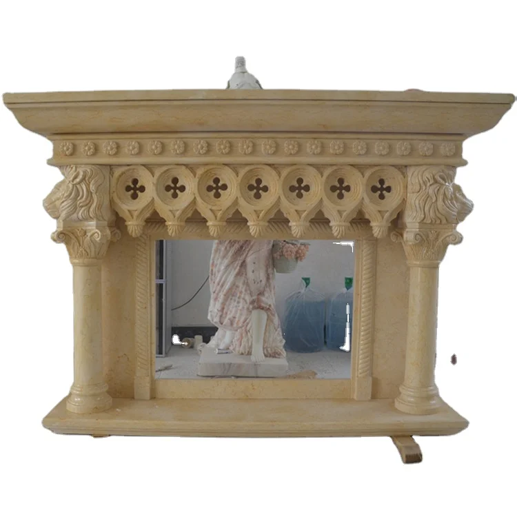 Автономные комнатные бежевые мраморные камины, распродажа
