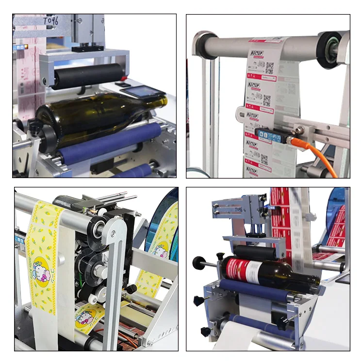 Semi Automatic Labeling Machine for Round Bottle Labeling Machine Round Glass Wine Bottle Labeling Machine