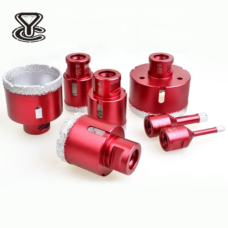 ceramic tile Glass material succession brazing diamond drill bit