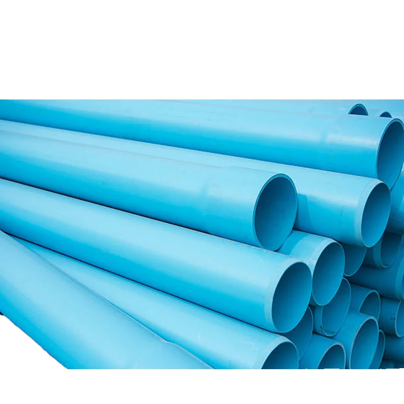 ASTM NSF Certification 10' blue PVC pipe bell end with gasket for water