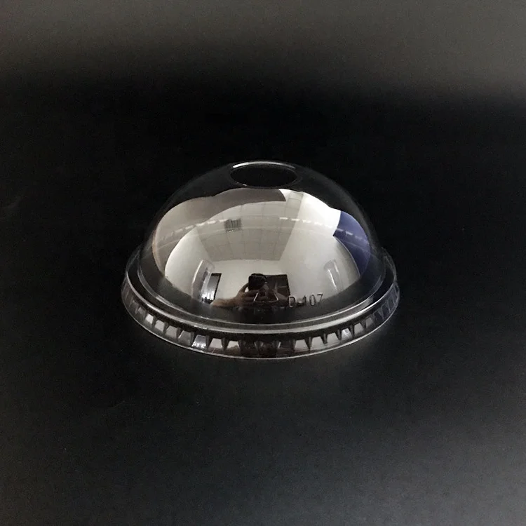 cheap price disposable clear recyclable 107mm Dome 32oz  Plastic PET eco-friendly Cup Lid Christmas popular factory in Zhejiang