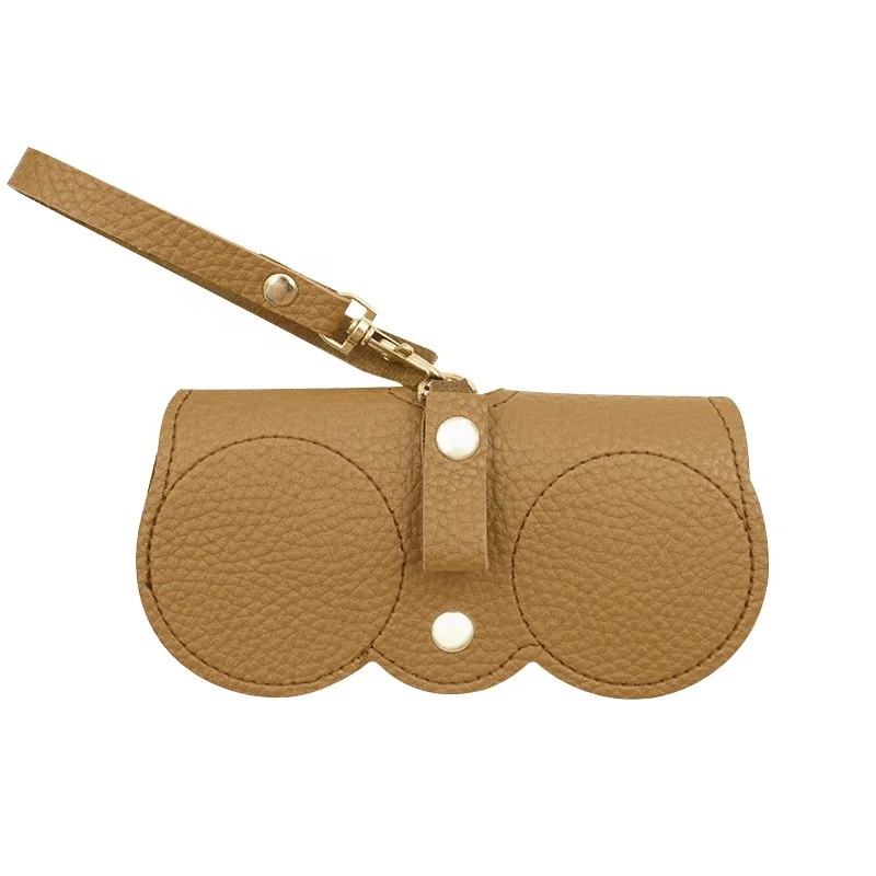 xinhe High Quality PU Leather Glasses Case Lightweight Portable Sunglasses Storage Bag Simple Handmade Style Women Men Fashion