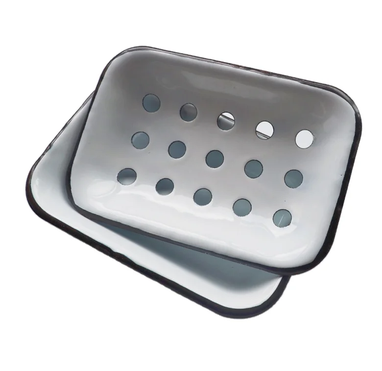 Мыльница для ванной комнаты эмалированная мыльница винтажные съемные фарфоровые сушилки мыла