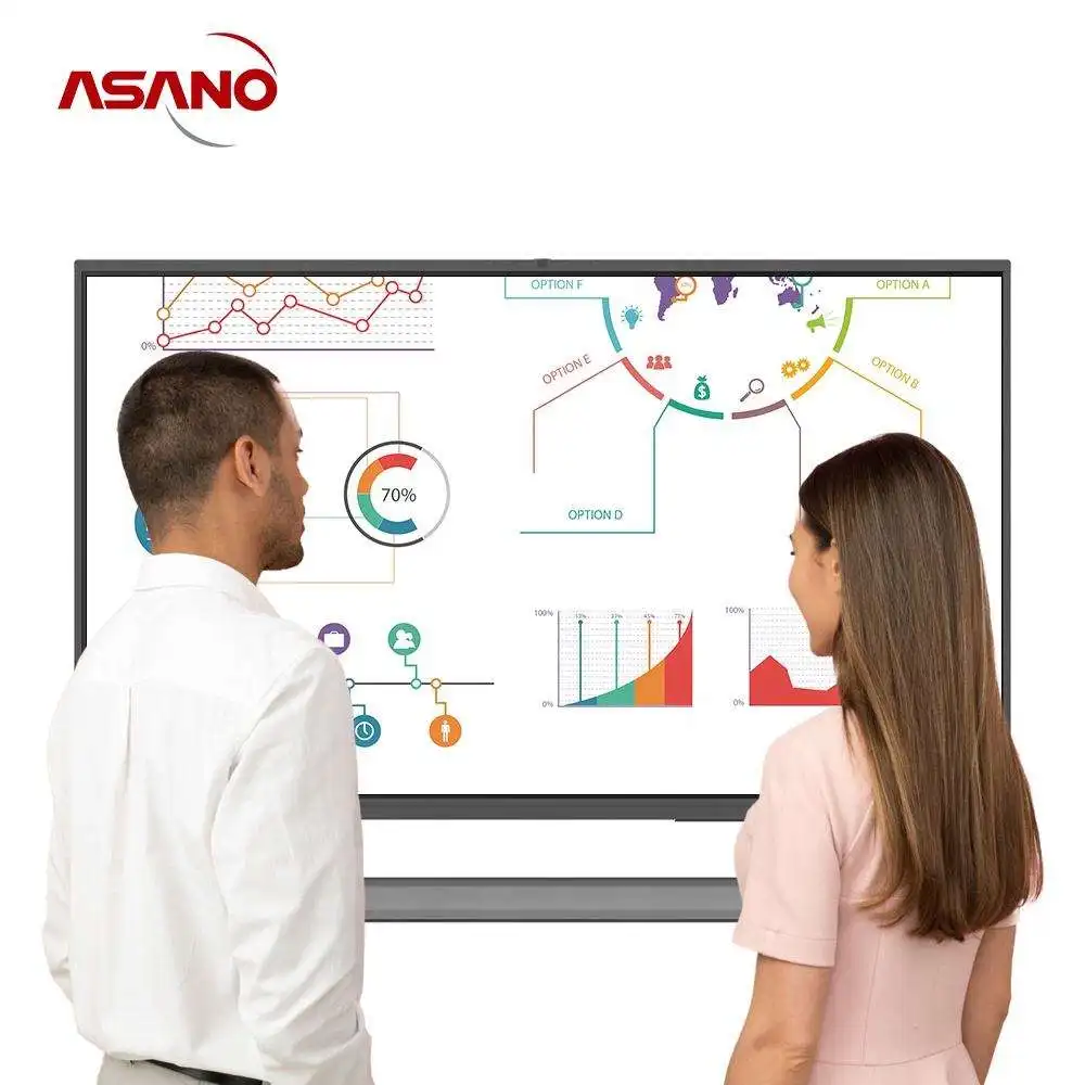 T-C275I 75Inch Hot Sale Dual System Teaching Electronic Whiteboard Digital Board Smart 4K Display ASANO All In One Touch Screen