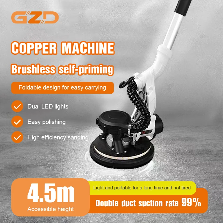 2.2m 1680w Detachable Portable Wall Polisher Sanding Putty Grinding Machine Sandpaper Sander for Wall