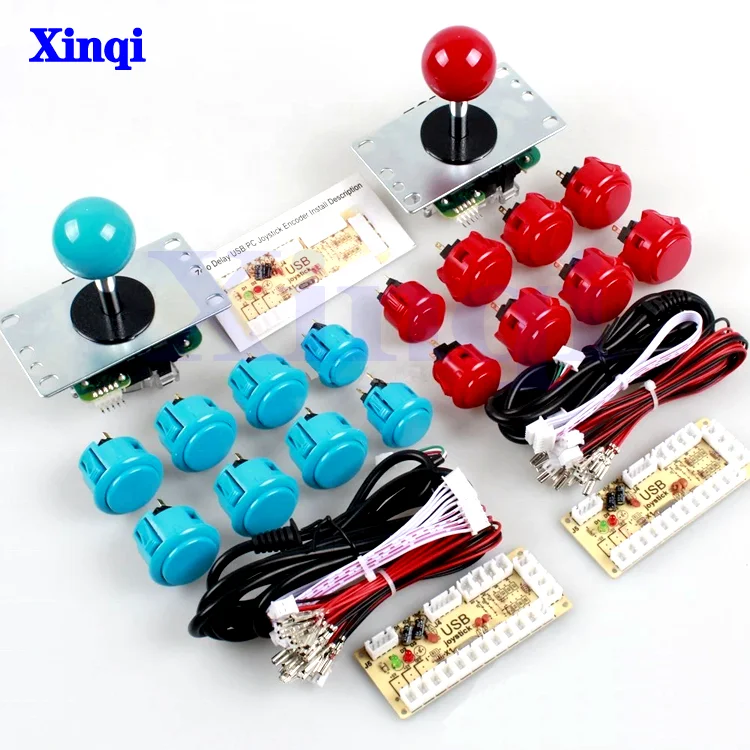 Classic 2 Player Sanwa Arcade DIY Kit for PC Joystick and Push Button & Raspberry Pi Retro Pie DIY Projects & Mame Jamma Parts