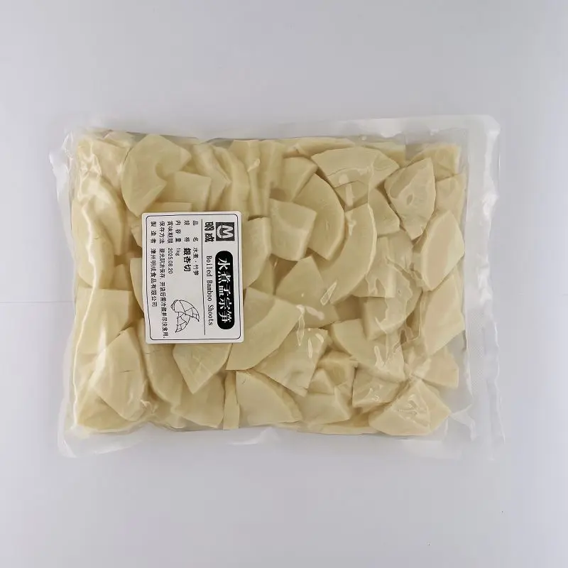 Meisei Natural Preserved Winter Bamboo Shoot Dice Diced Boiled Canned Bamboo Shoots Cooking Vinegar Process Vacuum Pack