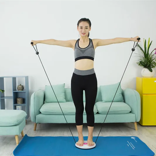 Waist Trimmer  Disc Board Balance Exerciser Foot Massage Training Pull Rope Waist And Abdomen Expander  Yoga  Fitness Equipment