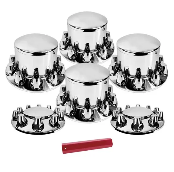 Manufacturer Chrome Hubcaps semi truck accessories Truck Wheel Nut Cover Lug Nut Covers