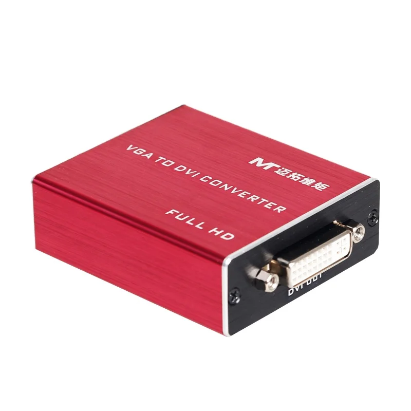 VGA To DVI Converter Box Computer Host VGA Signal Input To Projector Display DVI HD Output 1920*1080P Adapter Switch