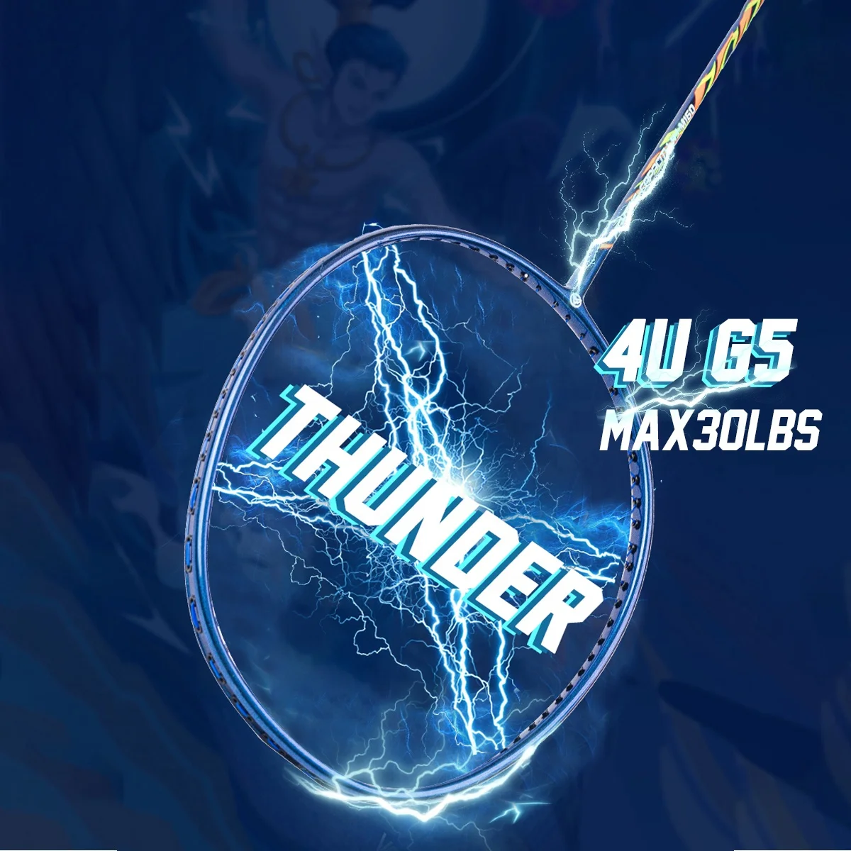 ALP LT 4U G4 100% Original Design Carbon Fiber 22-26Lbs Strung Badminton Racket With Free String Grips Offensive Type Pro Racque