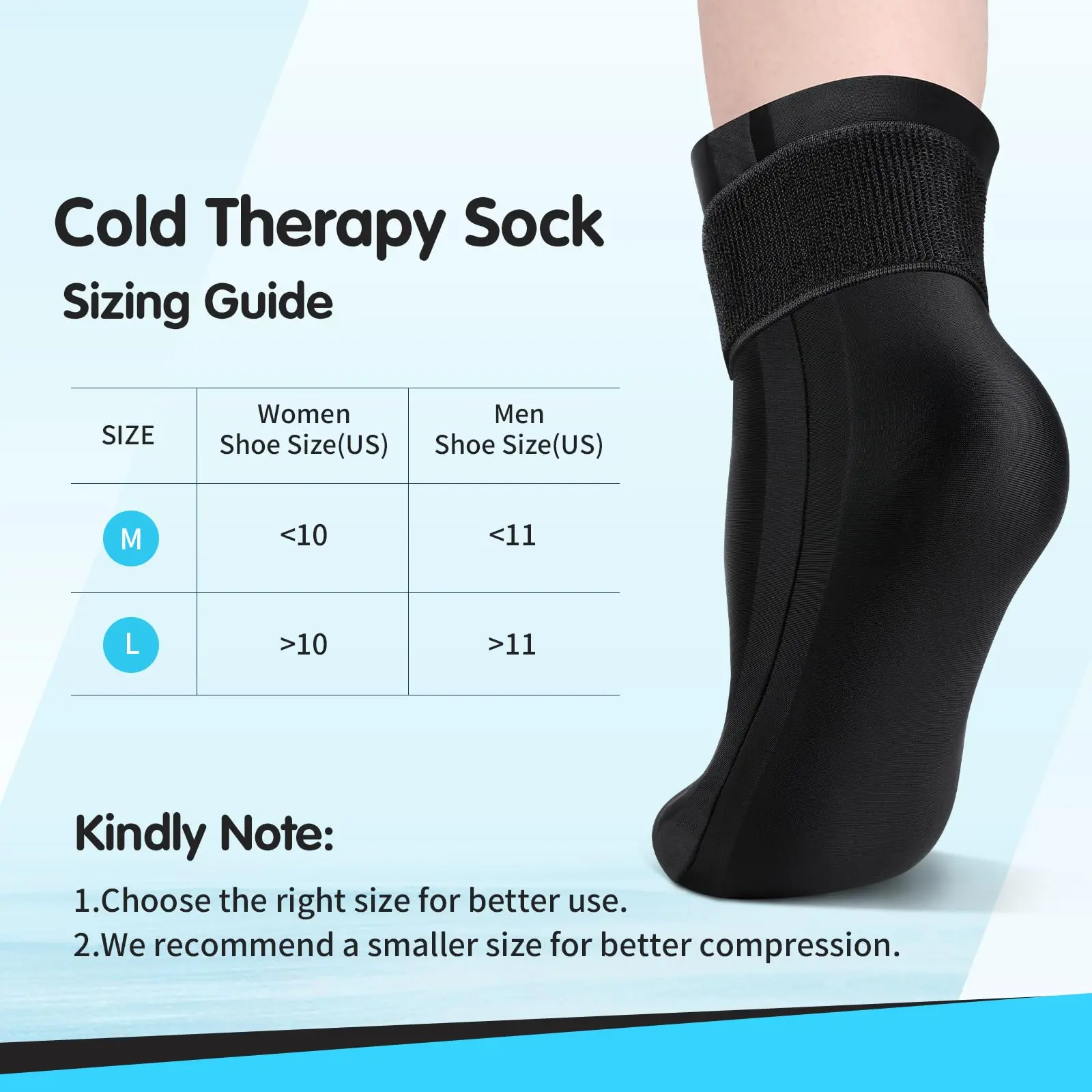Bellewins Cold Therapy Socks Ankle Ice Wrap Hot Cold Pack Cooling Gel Socks For Injury