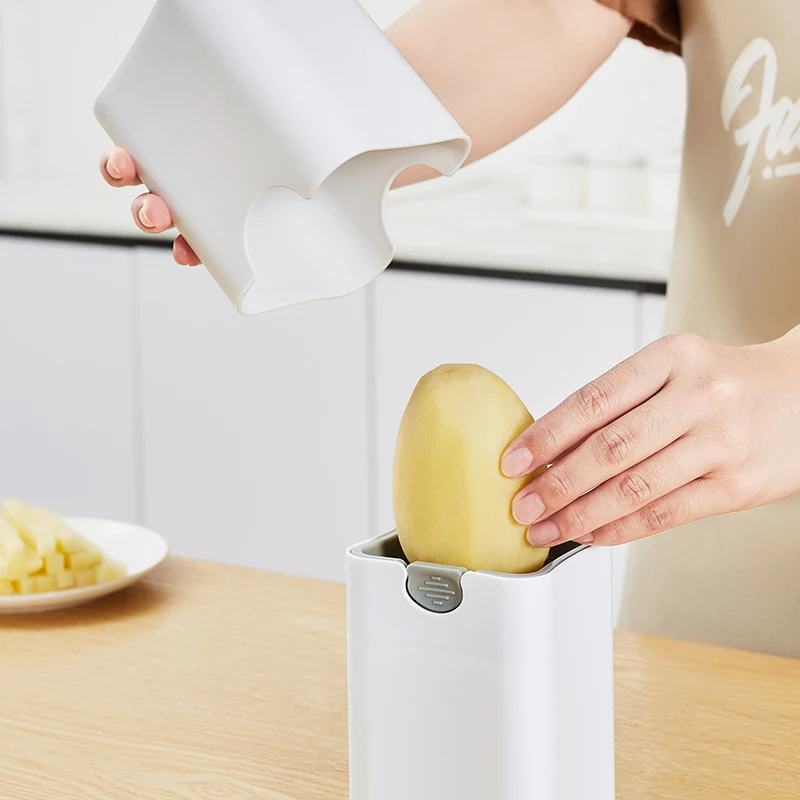 Kitchen Manual Potato Chipper French Fries Cutter One Step Natural French Fries Cutter
