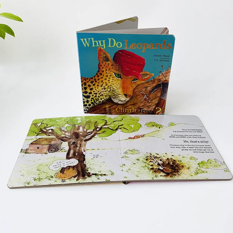 
Cheap Custom Animal Story Books Early Education Children Board Book Printing 