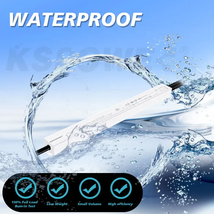 custom thin slim flicker free high PFC led driver 96W power supply IP67 aluminium 24V ultra-thin lighting transformer dimmer