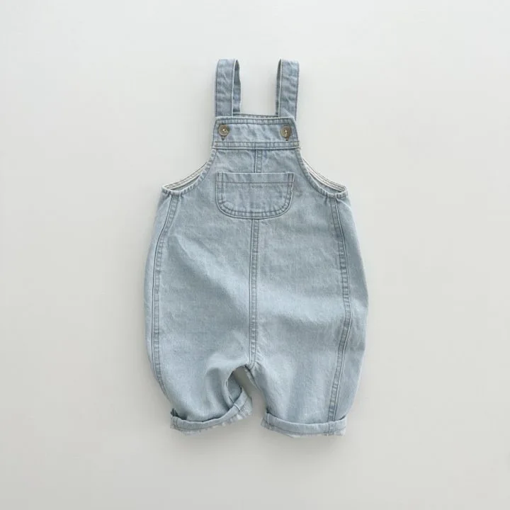 Spring Autumn Infant Toddler Kids Boys Girls Casual Loose Denim Suspender Striped Pocket Overalls Baby Jeans
