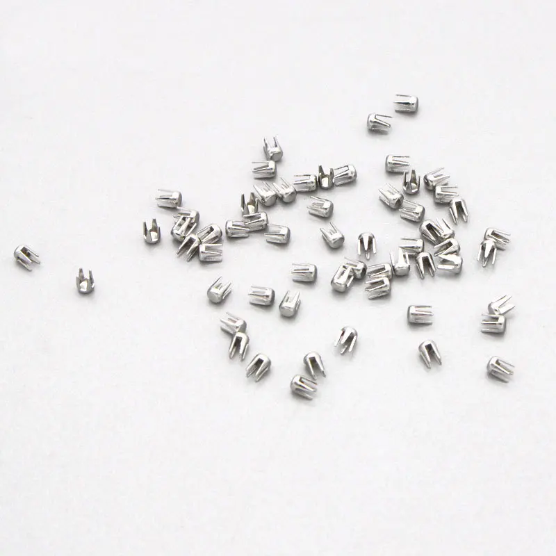 500pcs/Bag Garment Nailed Beads Machine Accessories  Silver Spikes Rivet Metal Four Claw Nails For Pearl Machine