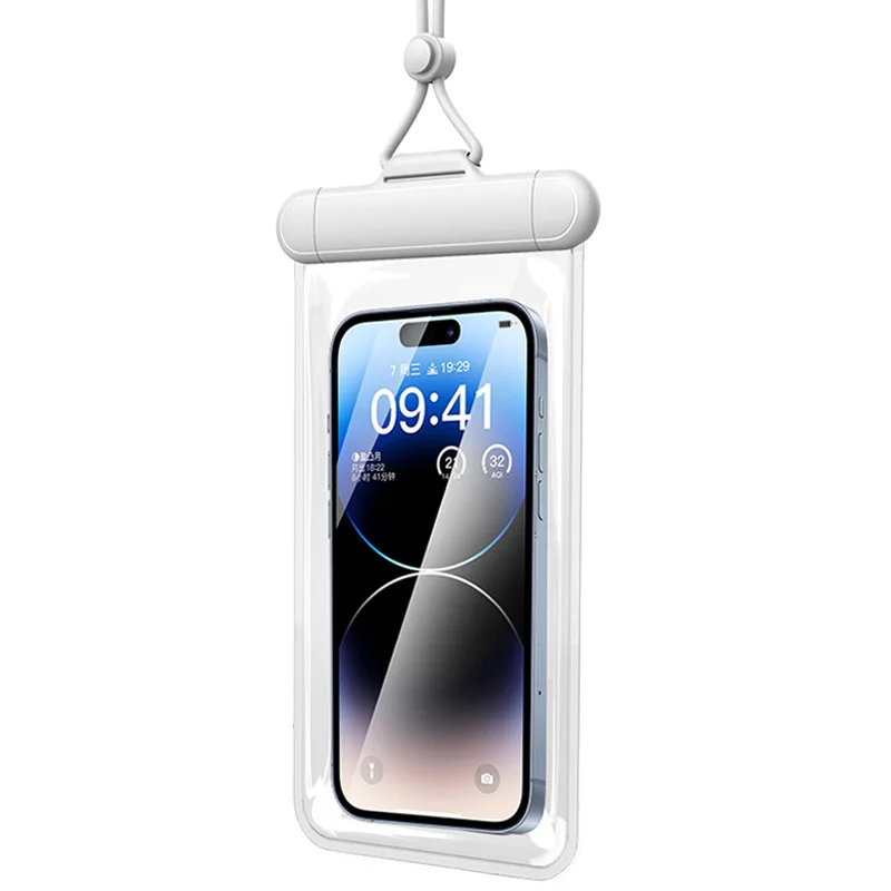 Underwater Dry Phone Pouch Universal Floating TPU Mobile Waterproof Cellphone Bag For Swimming With Lanyard