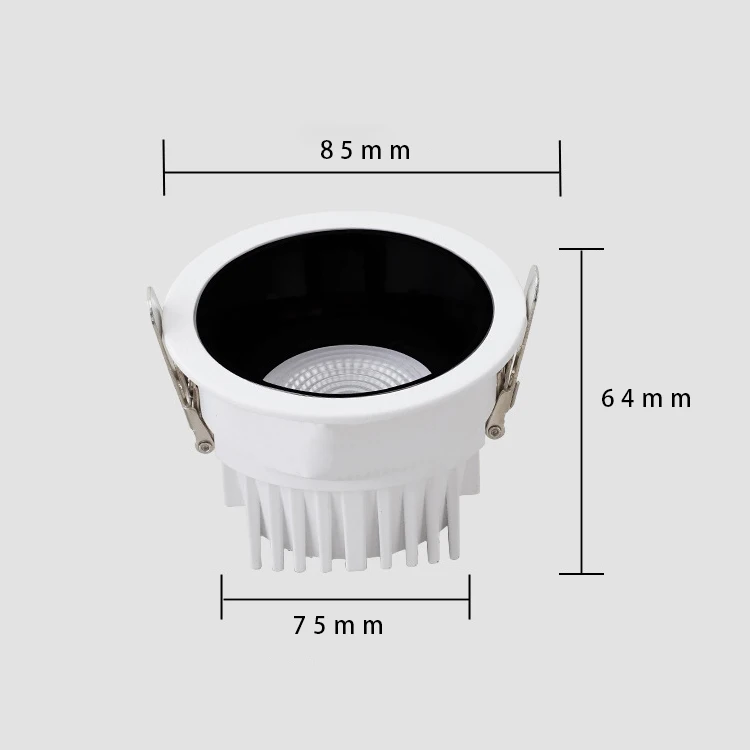 recessed 7w 10w 15w 20w 30w led cob downlight recessed led downlight high quality for project