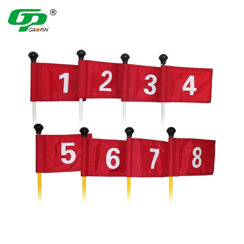 High Quality Golf Putting Green Flag Flagpoles Plastic Golf Hole Pole Cup Fiberglass Golf Flag Pole Flagpole Flagstick Set