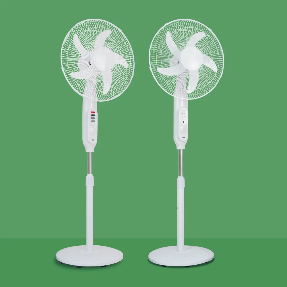 Ventilador 16 inch 18000MAH Solar Stand Fan BLDC Motor Pedestal Fan Remote Control Led Light Electric Rechargeable Solar Fan