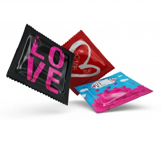 Plastic Foil Material Custom Condom Packaging with Printing