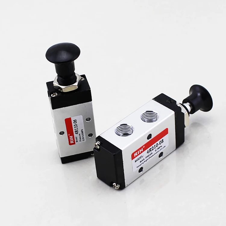 Aluminum alloy Pneumatic Manual directional Hand operated pull valve 3R/4R series Push pull valve  Mechanical valve