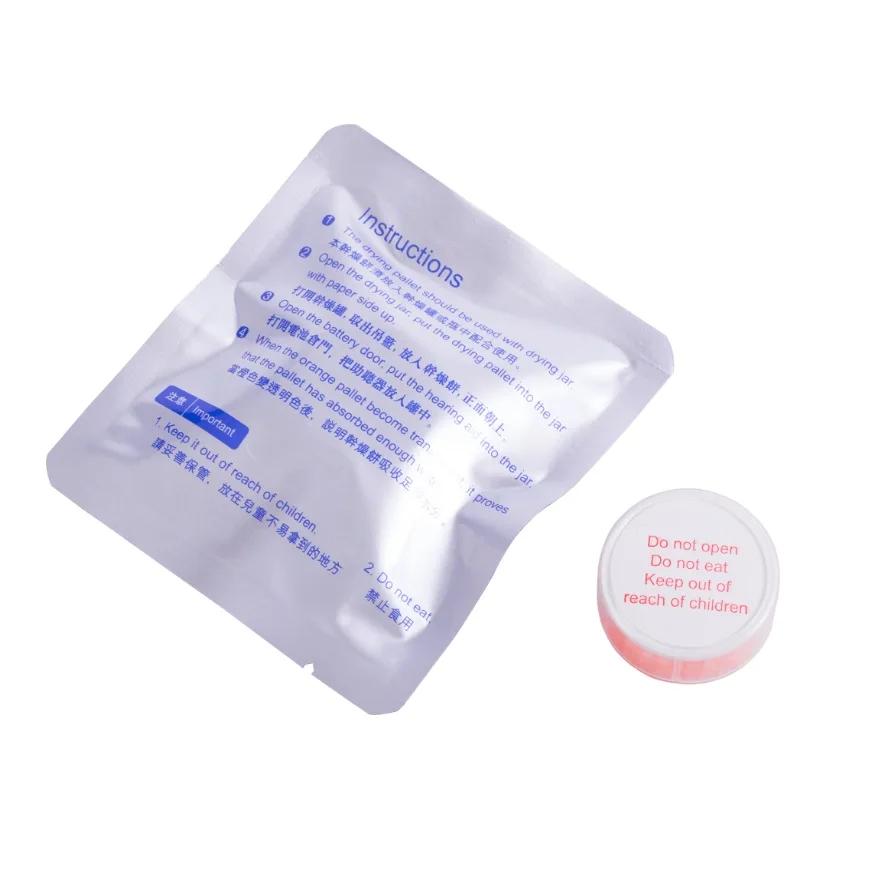 CE RoHS Certificate Hearing Aid Desiccant Dehumidifier Drying Pallet with Aluminum Foil Package Drying Capusle