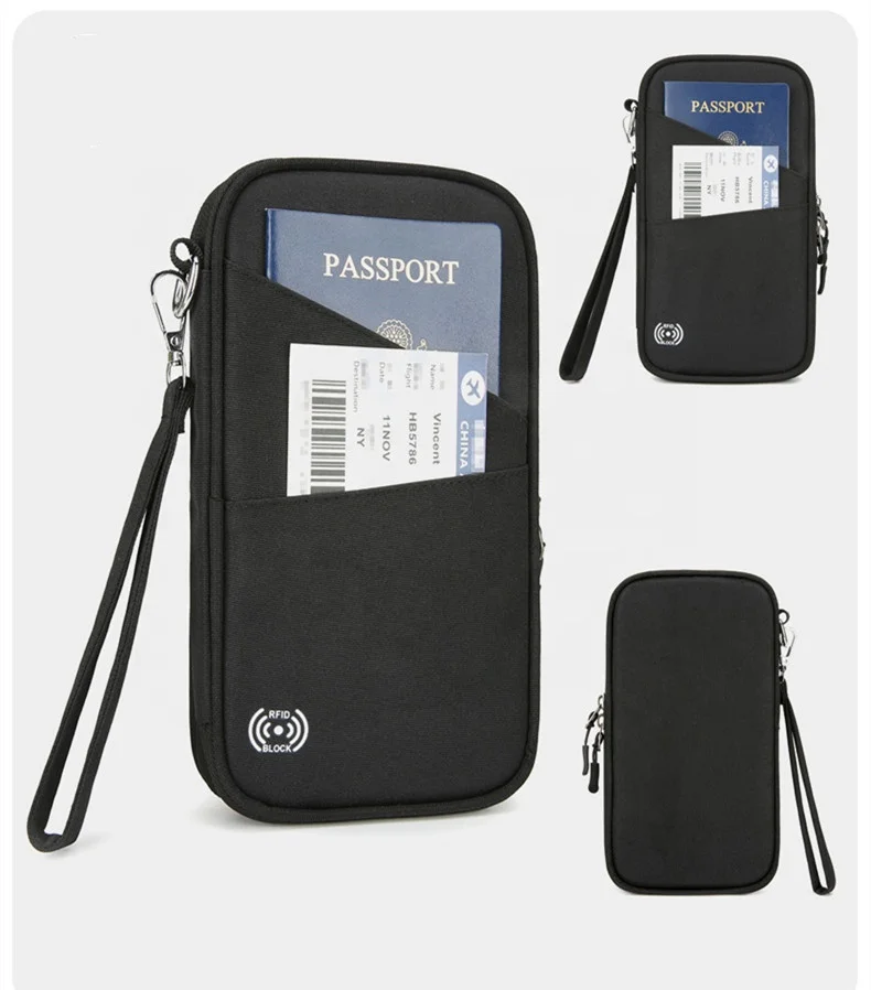 10Pcs Custom Logo Women Rfid Blocking Passport Holders Bag Passport Wallet for Men Traveling Credit Card Case Document Organizer