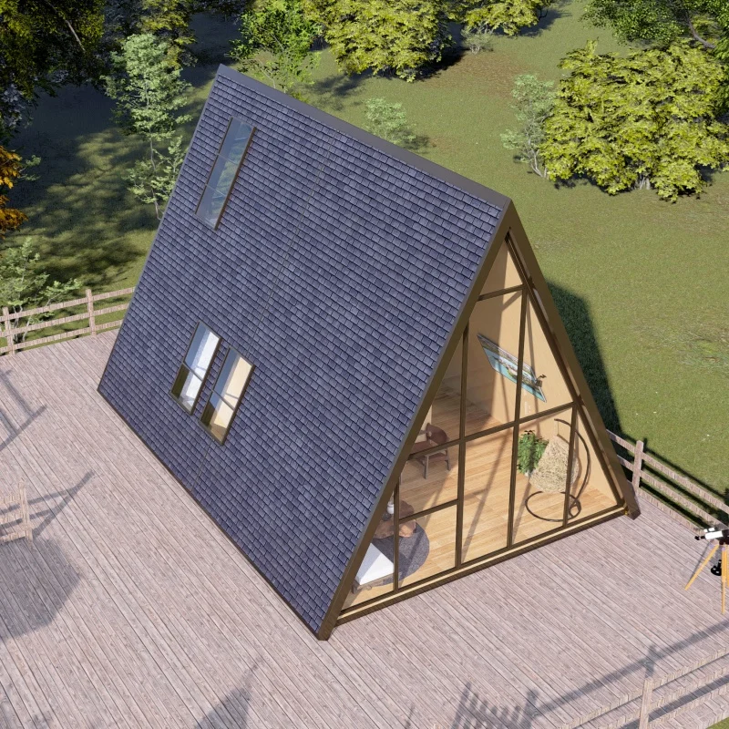 Prefabricated Modern Design Extendable Fast Installation Anti Corrosion Light Steel Structure Triangle House For Sale