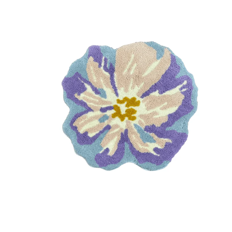 Фиолетовый цветочный диван, спальный бамбуковый ковер для спальни, прикроватный коврик для гостиной, Впитывающий Коврик для ванной комнаты, коврик для ног