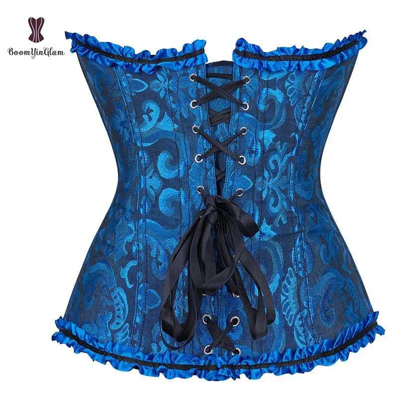 Fashion Slimming Bustier Overbust Corselet Plus Size Underwear Body Lifter Slimming Sheath Corset Top With 6 Busk Snaps