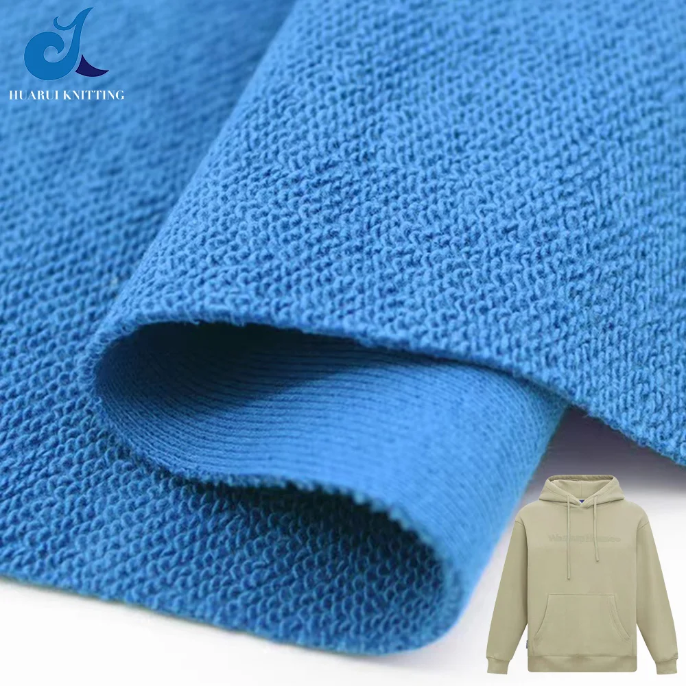 Heavy Weight wholesale Different Colors Hoodies Material solid Knitting Cotton Polyester French Terry Fabrics For Sweatshirts