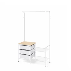 WIREKING Vertical Bedroom Metal Decorative Coat Rack Mini Clothing Handing with Hook