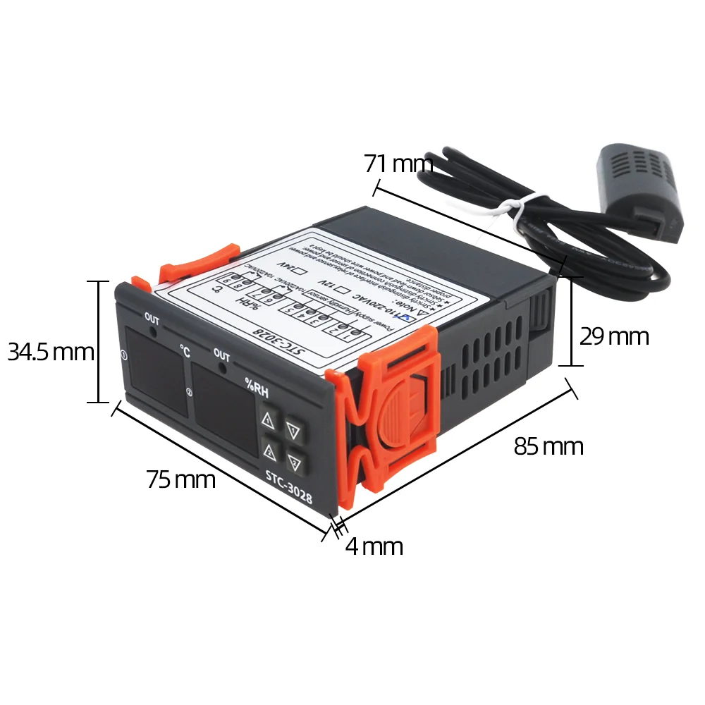  STC-3028 Digital Adjustable Cool Heat Temperature Humidity Controller instruments smart