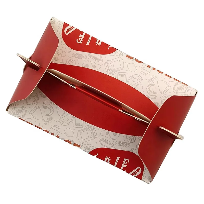 Индивидуальная упаковка из пищевой бумаги коробка для французских жареных куриц бесплатные образцы в комплекте