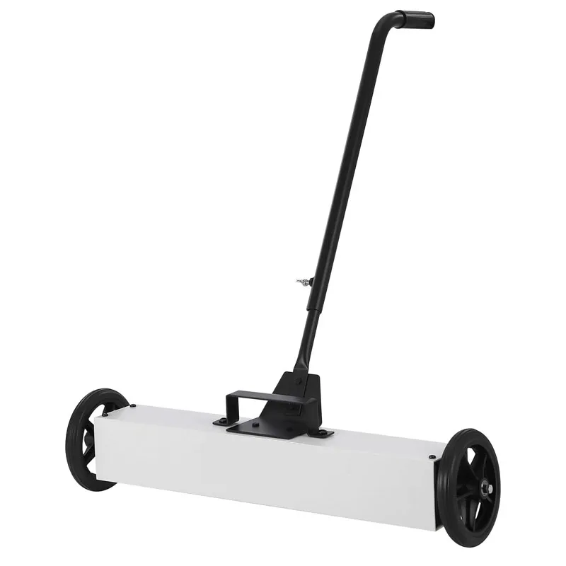 Heavy Magnetized Power Road Rolling Floor Pickup Nail Magnetic Sweeper With Big Wheels Release Function